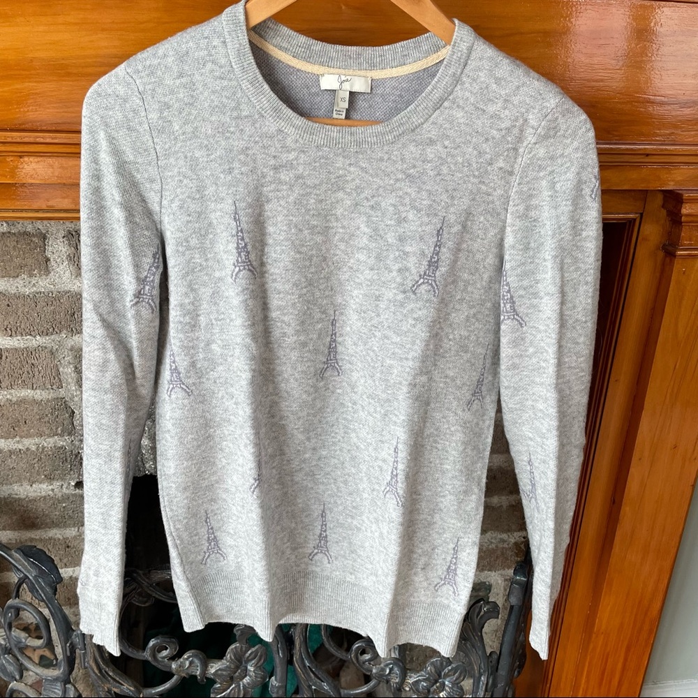 Joie Valera Eiffel Tower beautiful cashmere sweater- excellent condition